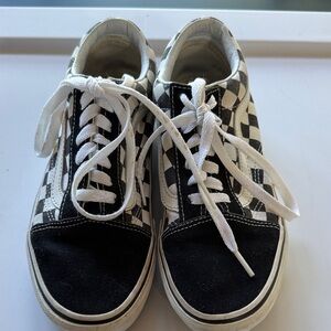 Vans Checkered Black and White Sneakers size 5